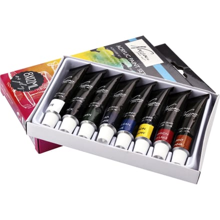 Creative Craft Group Acrylic paint 8 tubes 12ml in gift box