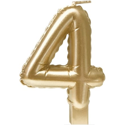 Foil balloon candle gold - 4