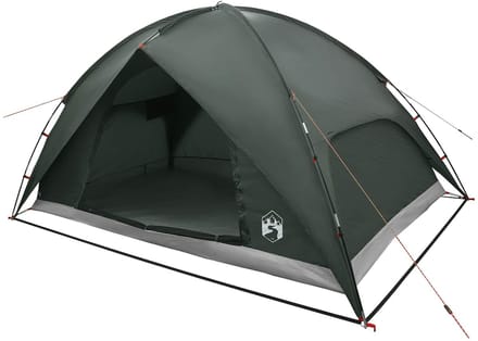 vidaXL - Campingtent - met - waterdichte - regenfly - 5-persoons - Leger - Groen
