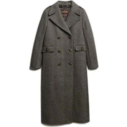 Superdry - Dubbele rij knopen wollen mantel - Dames - Jassen