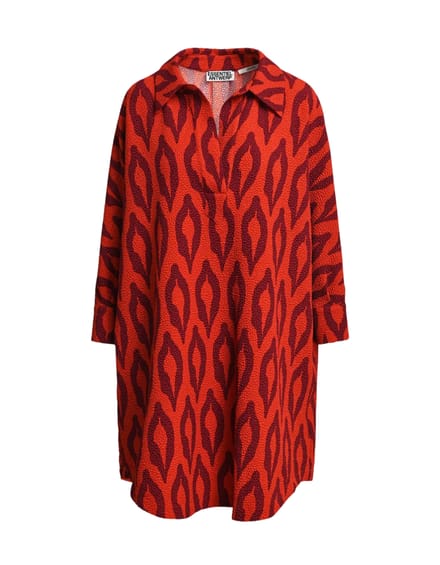Essentiel Antwerp Oversized Polo Dress Jurken Rood Klumsy
