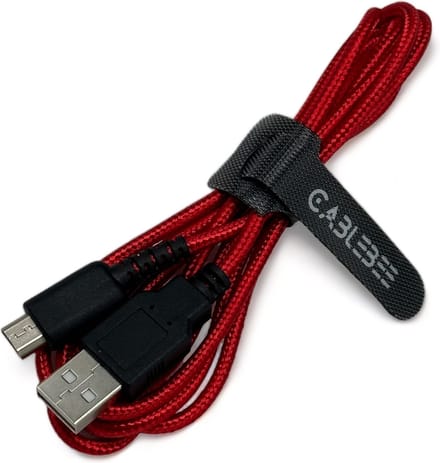 Cablebee USB oplader / laadkabel geschikt voor Nintendo 3DS / DSi / 2DS - Lengte 1.5 meter - Rood