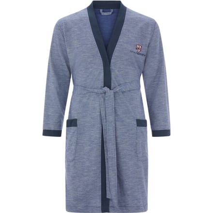 Jan Vanderstorm herren Ochtendjas - 76/78 - blauw - Plus Size