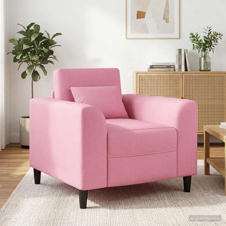 vidaXL - Fauteuil - Roze - Stof