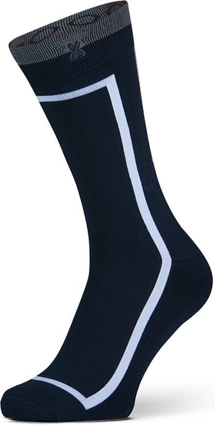 XPOOOS - Essential Graphics Heren bamboe Sokken - Badstof zool - 1-Pack - Maat 39/42 - Blauw