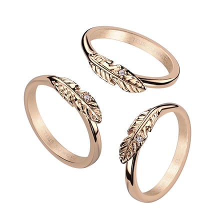 Vayen - Dames Ring - Roségouden Ring - Rose Goud Ring - Ring Dames - Motief