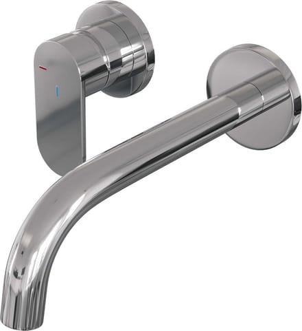 Brauer Chrome Edition inbouw wastafelmengkraan met gebogen uitloop en rozetten model C2 chroom