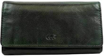 Bear Design Noor CL9918 Portemonnee - Green – Van leer – Bear Design Noor CL9918 is een leren overslagportemonnee voor wie pasjes, briefgeld en muntgeld overzichtelijk wil meenemen