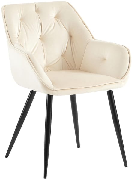 CLP Cassis Eetkamerstoel Fluweel Fluweel/creme