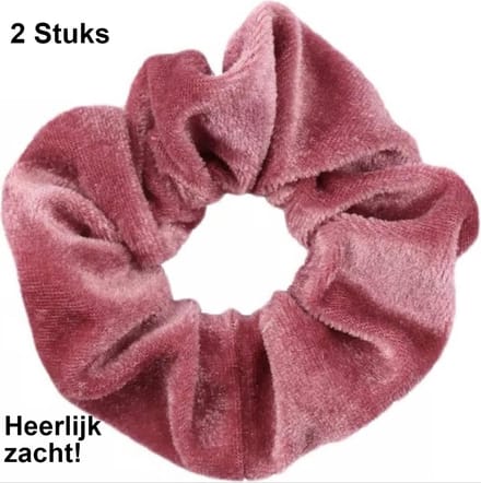 2 Stuks Haarwokkel Scrunchie - Velvet - Haarelastiek - Haar Mode - Heble®