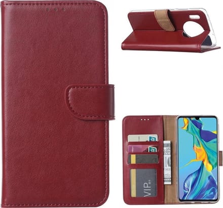 Bookcase Geschikt voor: Huawei Mate 30 - Bordeaux Rood - portemonnee hoesje