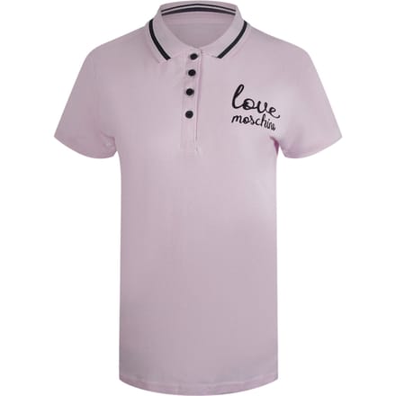 Love Moschino Signature Logo Roze Poloshirt