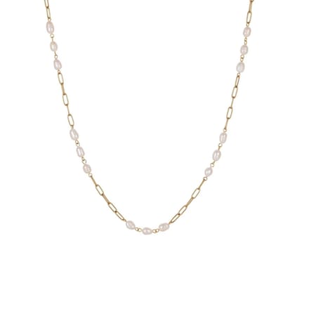 Halsketting pearl goud