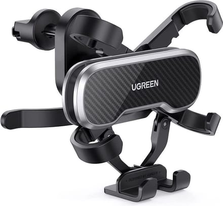 UGREEN Universele Gravity Autohouder Telefoonhouder voor Ventilatierooster (6.5 - 8.0cm) Zwart