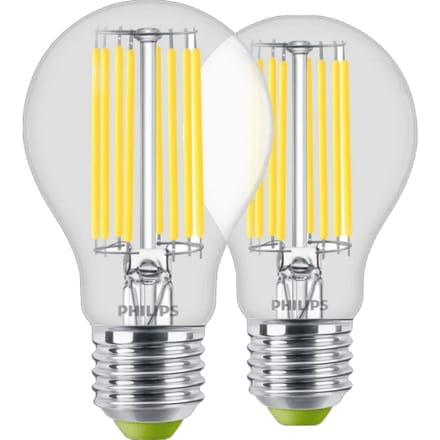 Philips LED Filament lamp - 4W - E27 - warm wit licht 2-pack