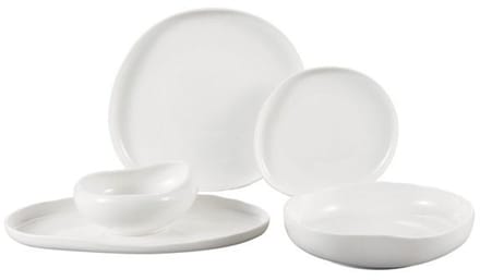 Bricard Barles - Porseleinen Dinner Set - Serviesset - 25-delig - 6-Persoons - Wit