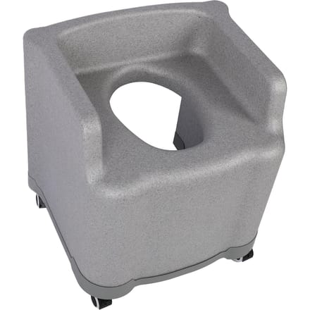 Draagbare Commode Toiletstoel met Universele Wielen Armleuning Antislip Sneldrogend Zacht EPP Draagbaar gray