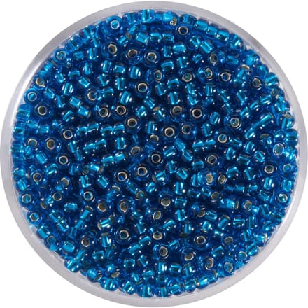 9660-454 Jap. Miyukirocailles - 2,2mm - silverlined turquoise - 12 gram