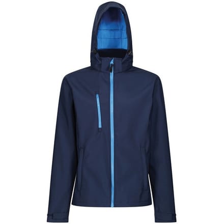 Regatta Venturer Jas met Kap en Zachte Shell Jas voor heren (Marine / Frans Blauw)