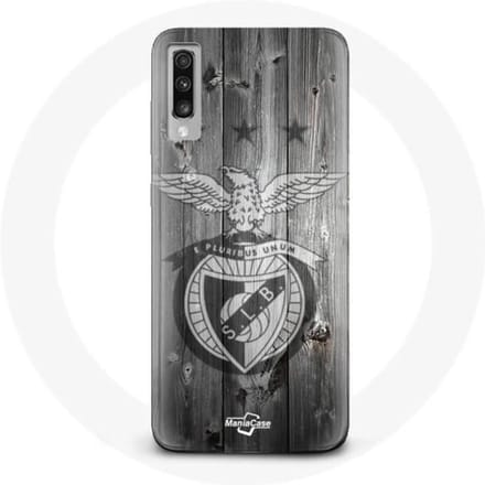 Hoesje - SLB - Samsung Galaxy A70 - Flexibel - Benfica Patroon - Kleur Grijs