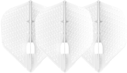 L-Style Champagne L3 Shape Dimple Pearl White - Dart Flights