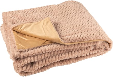 J-Line deken - polyester - camel