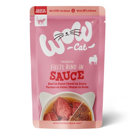 WOW CAT - Sauce Pouchbeutel 8x85g | Rind