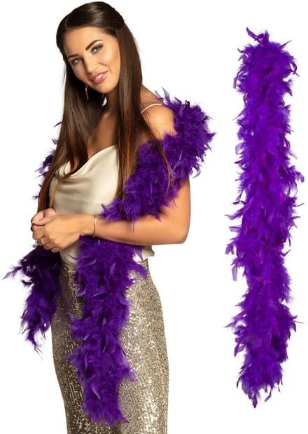 Boa kerstslinger - paars - 180 cm - kerstboomversiering - kerstslingers