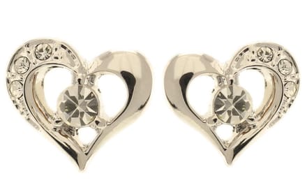 Behave - Oorknoppen hartvorm zilverkleur romantisch cadeau-idee - 1 cm