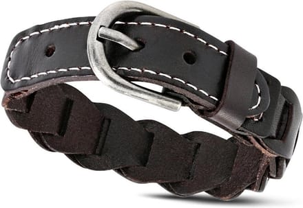 Amanto Armband Agim - Leer - 20mm - 20-23cm