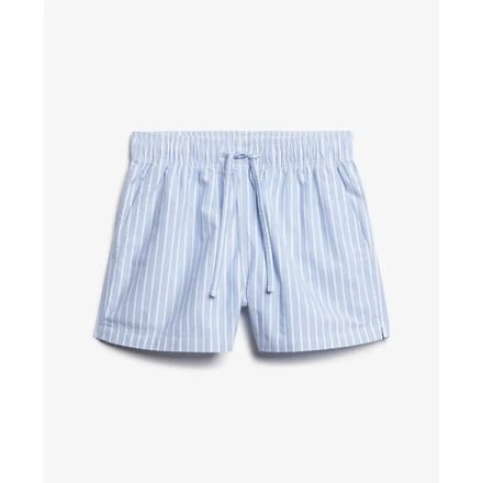 Superdry Gestreepte Shorts met Elastische Taille Normale Pasvorm Blue Grootte: 40