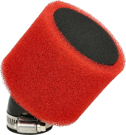 Mezoly luchtfilter Ø28-35mm schuin rood/zwart