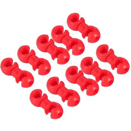 10x Clips style S Trous de boucle Guides de logement de câble de frein de dérailleur Pour vélo(Noir) red