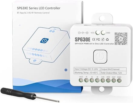 Bluetooth LED Controller voor Lichtstrips - Ondersteunt PWM, RGB en CCT