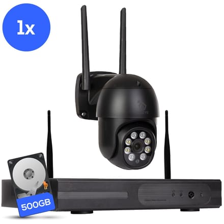 Teceye PTZ Beveiligingscamera Buiten met Recorder - Draadloze Buitencamera - 1 Camera - 500GB Opslag