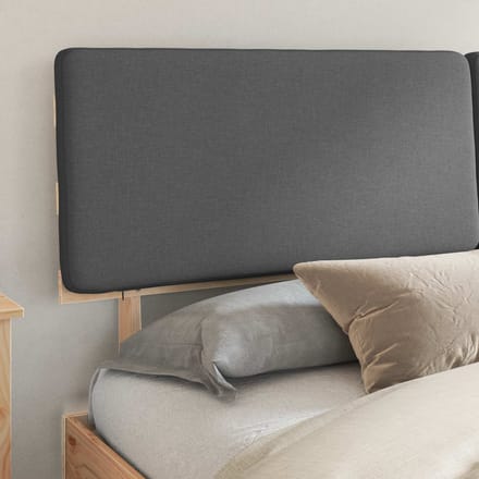 vidaXL - Bedframe - met - Gevoerde - Hoofdbord - Donkergrijs - 180 - x - 200 - cm