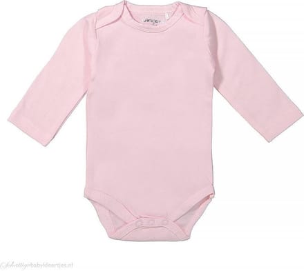 Dirkje Basic romper lange mouw roze maat 86/92
