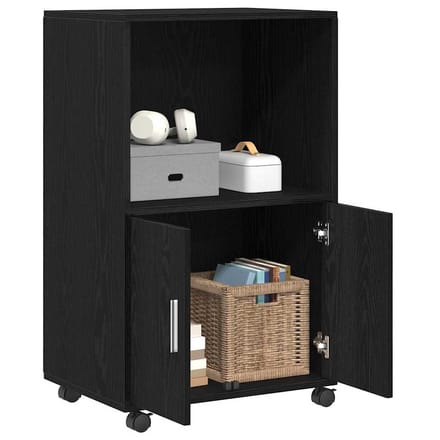 vidaXL - Kast - Zwart - Eiken - 55 - x - 40 - x - 82 - cm