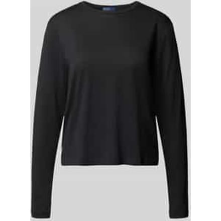 Regular fit shirt met lange mouwen van een mix van katoen en modal