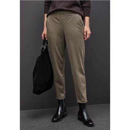 Gemêleerde broek met detail