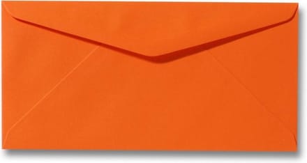 Envelop 11 x 22 cm Donkeroranje 100 stuks