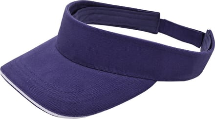 Brushed Katoenen - zonneklep - Pet - Donkerblauw / Wit