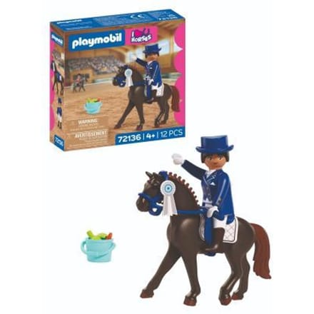 Playmobil paarden dressuurrijden speelgoedset met accessoires - 72136.