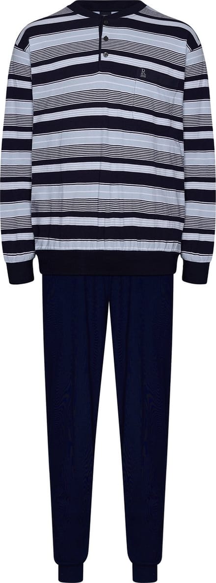 Robson Heren Pyjamaset - Classic Stripes - Katoen - Maat 50