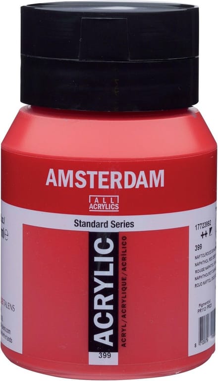 Amsterdam Standard Series Acrylverf Pot 500 ml Naftolrood Donker 399