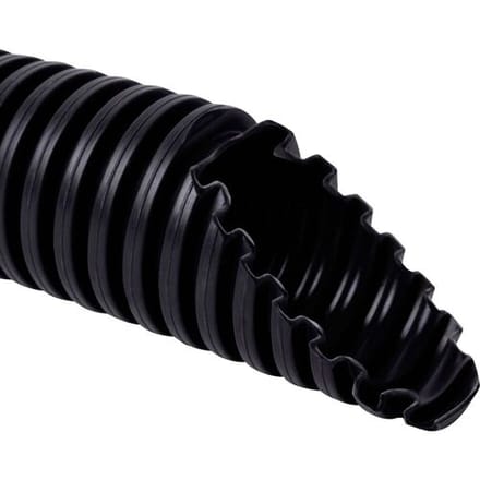 KOPOS 1425_F50 Beschermslang (ribbelslang) Zwart 18.3 50 m