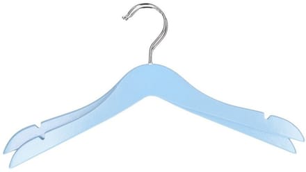 Storage Solutions kledinghangers voor kinderen - 2x stuks - hout - Klerenhangers - blauw