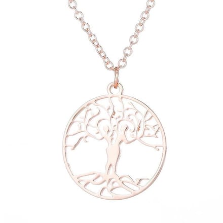 24/7 Jewelry Collection Levensboom Ketting - Rosé Goudkleurig