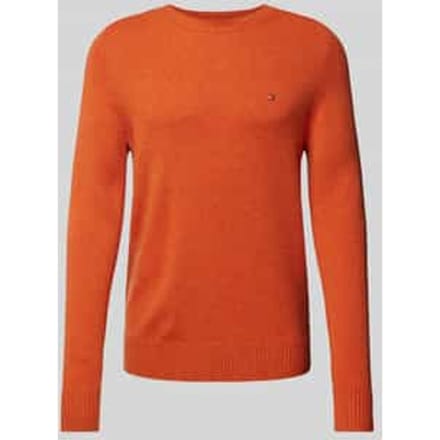 Wollen pullover met logostitching