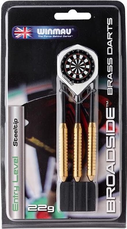 Winmau Broadside brass steeltip dartpijlen 22 gram